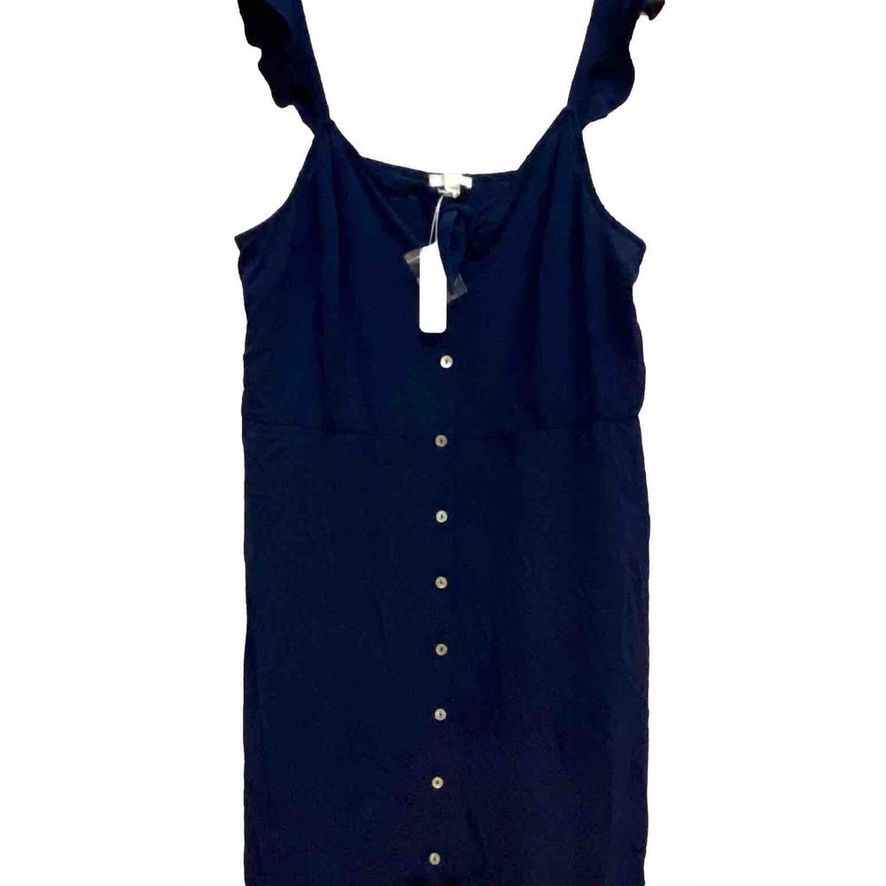 NWT Charming Charlie Blue Sleeveless Maxi Dress Flutter Front‎ Bow Western